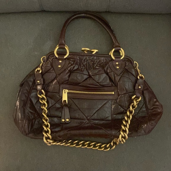 Marc Jacob’s brown leather quilted tote bag - Picture 1 of 12